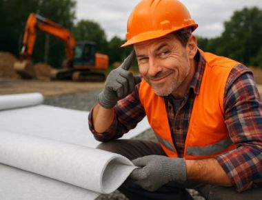 Использование нетканого геотекстиля в два слоя, если нужна плотность 600–900 г/м²