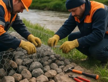 Сравнение оцинкованной и полимерной сетки для габионов