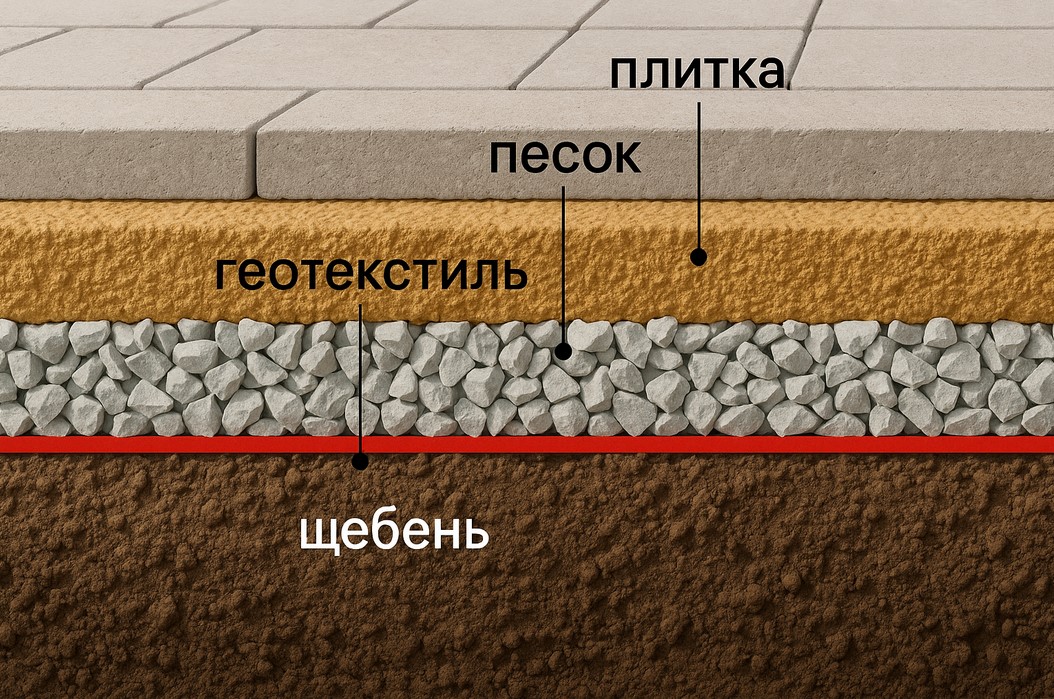 геотекстиль под щебень